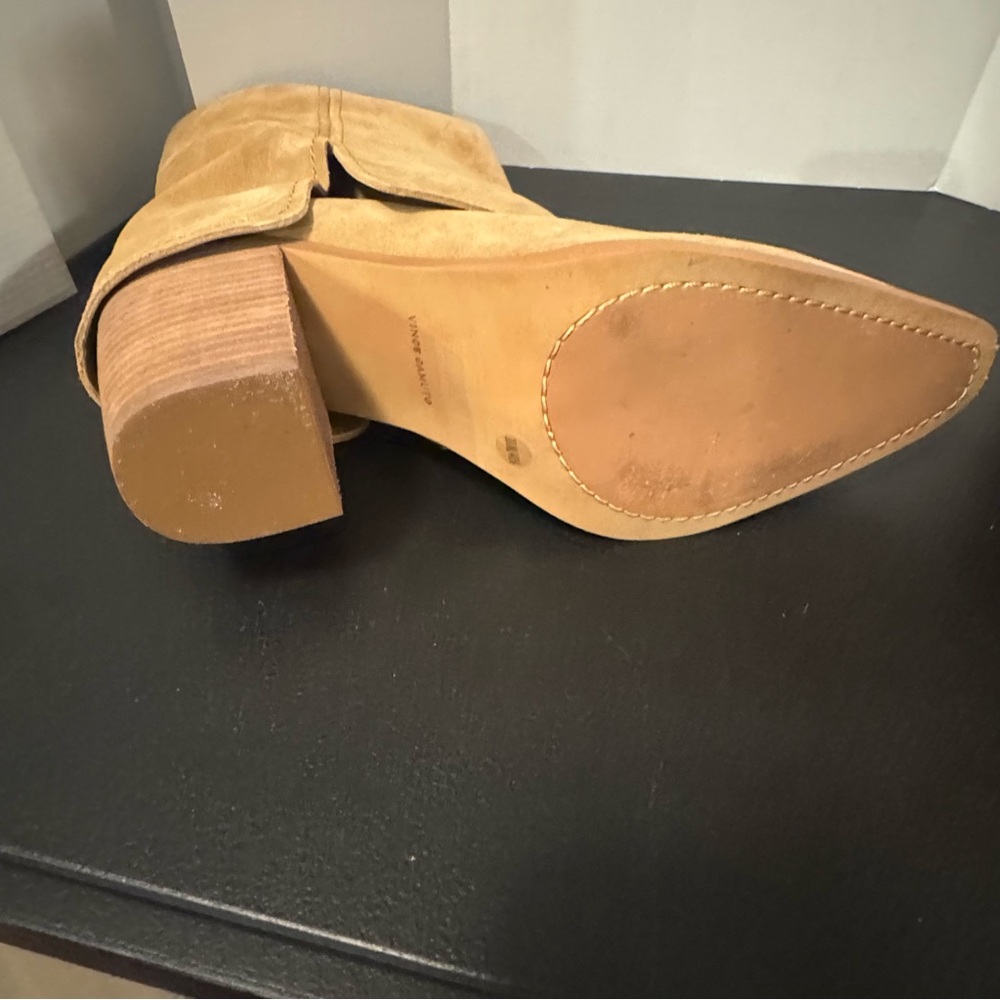 Vince Camuto Alouison Tan Suede Foldover Boots | Size 10M - Picture 10 of 11